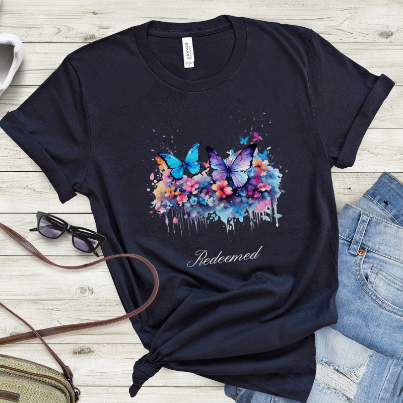 Redeemed Butterflies Unisex Jersey Short Sleeve Tee