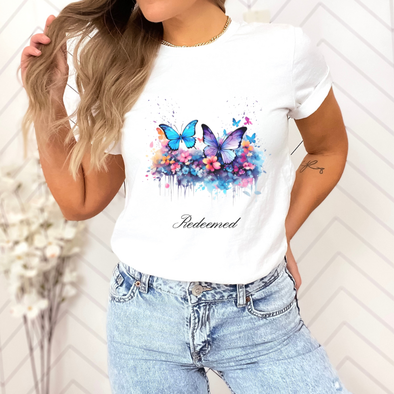 Redeemed Butterflies Unisex Jersey Short Sleeve Tee