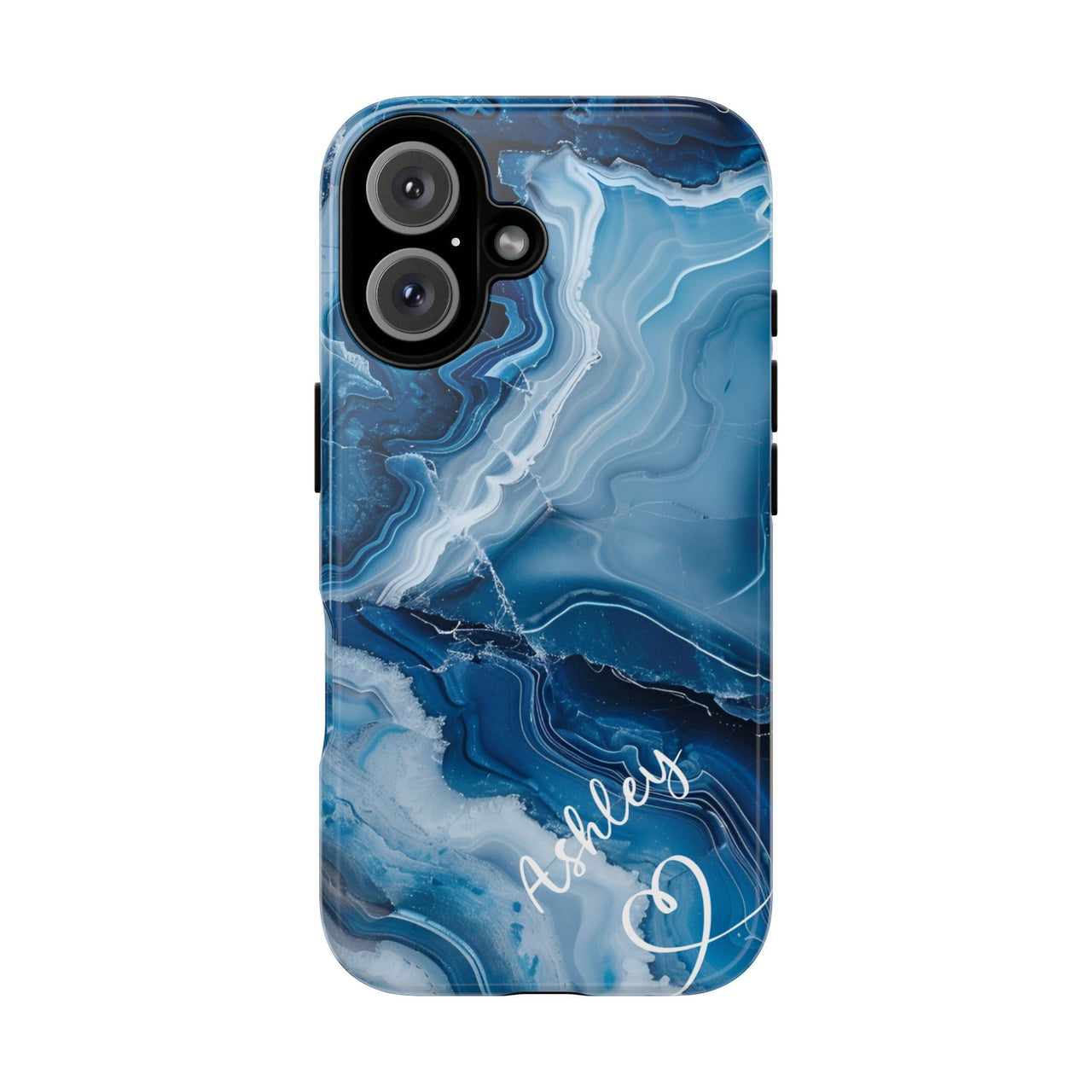 Blue Marble Custom Name - Tough Phone Case