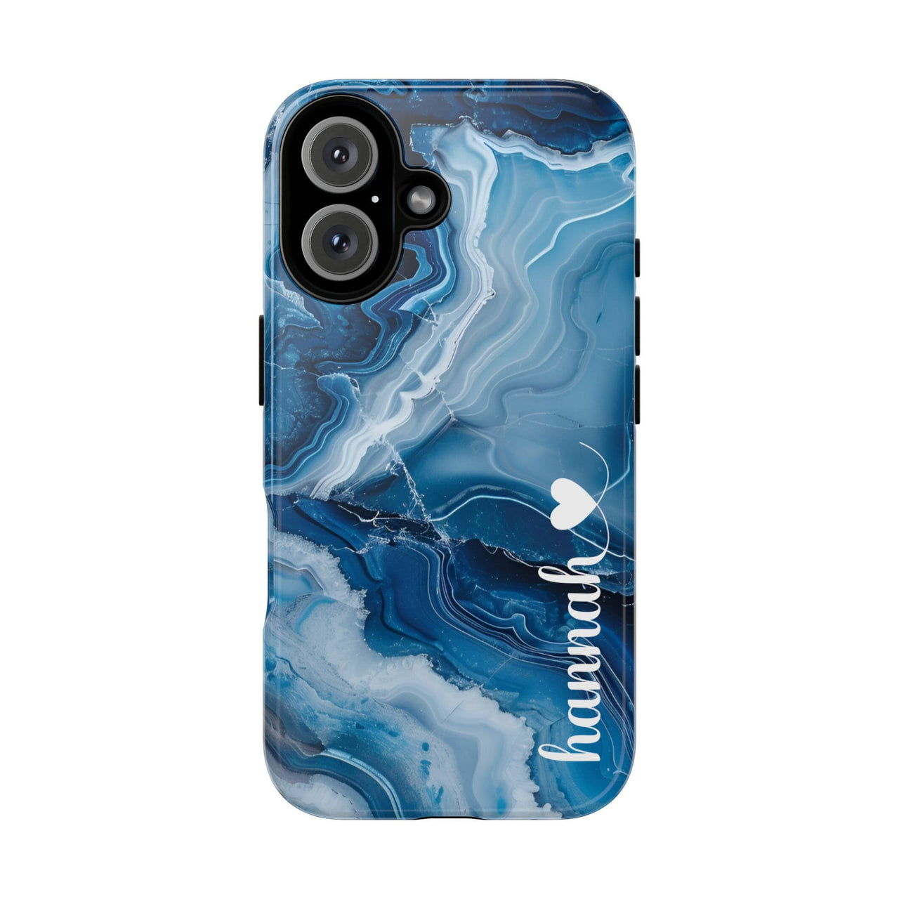 Blue Marble Custom Name - Tough Phone Case