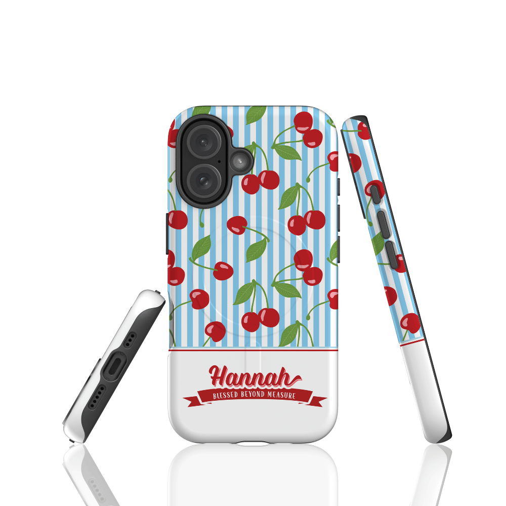 Classic Cherry Stripes - MagSafe Tough Phone Case