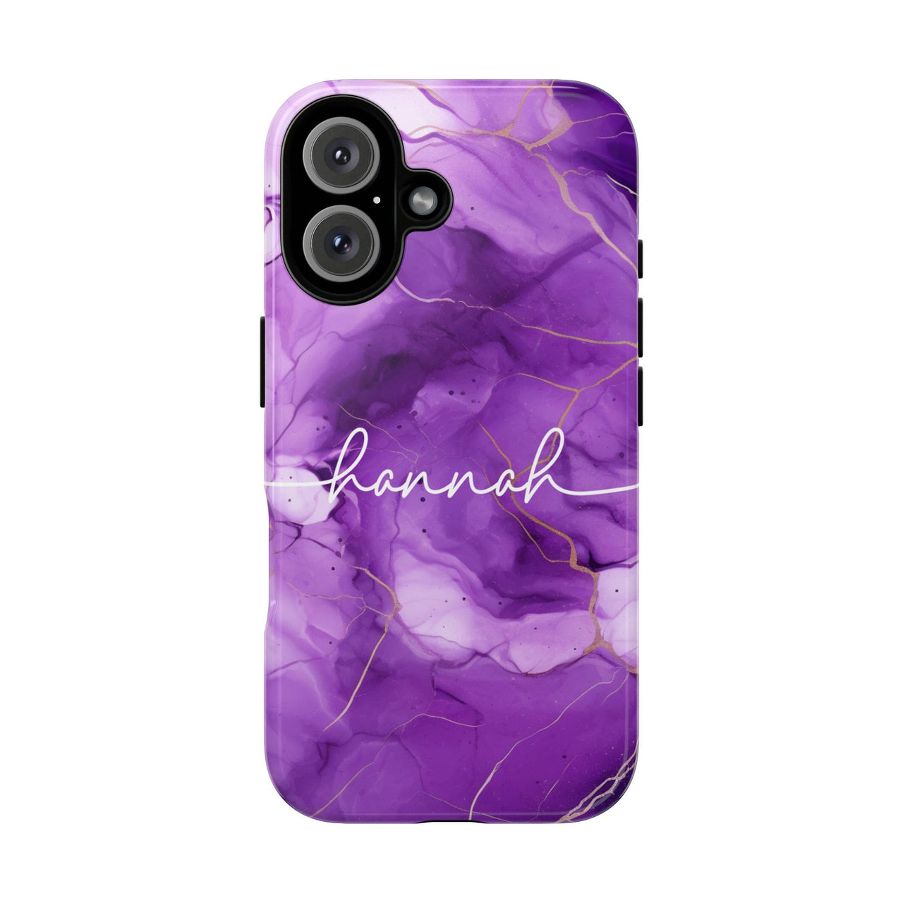 Purple Marble Custom Name - Tough Phone Case