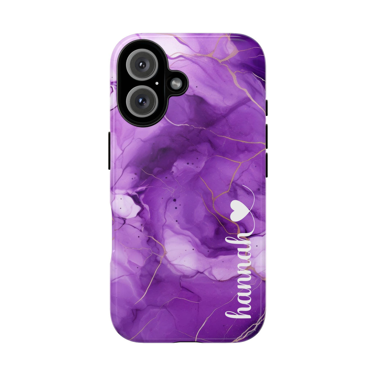 Purple Marble Custom Name - Tough Phone Case