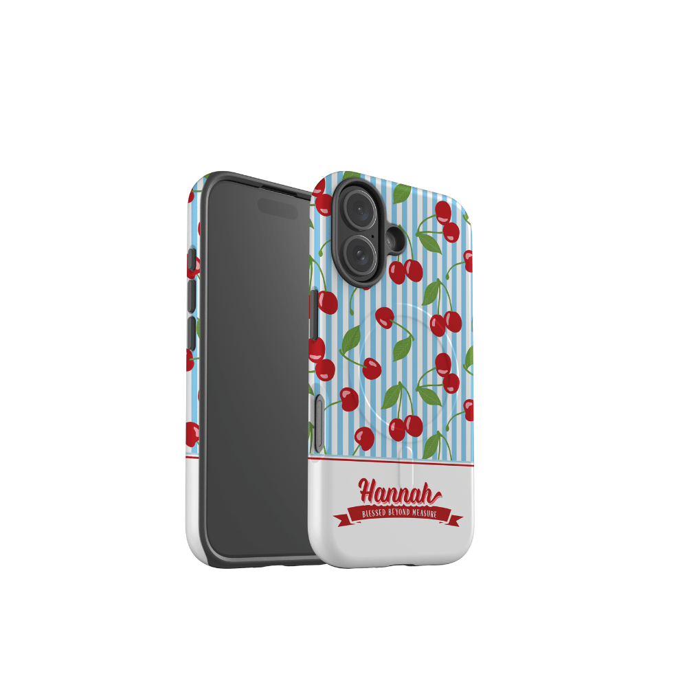 Classic Cherry Stripes - MagSafe Tough Phone Case