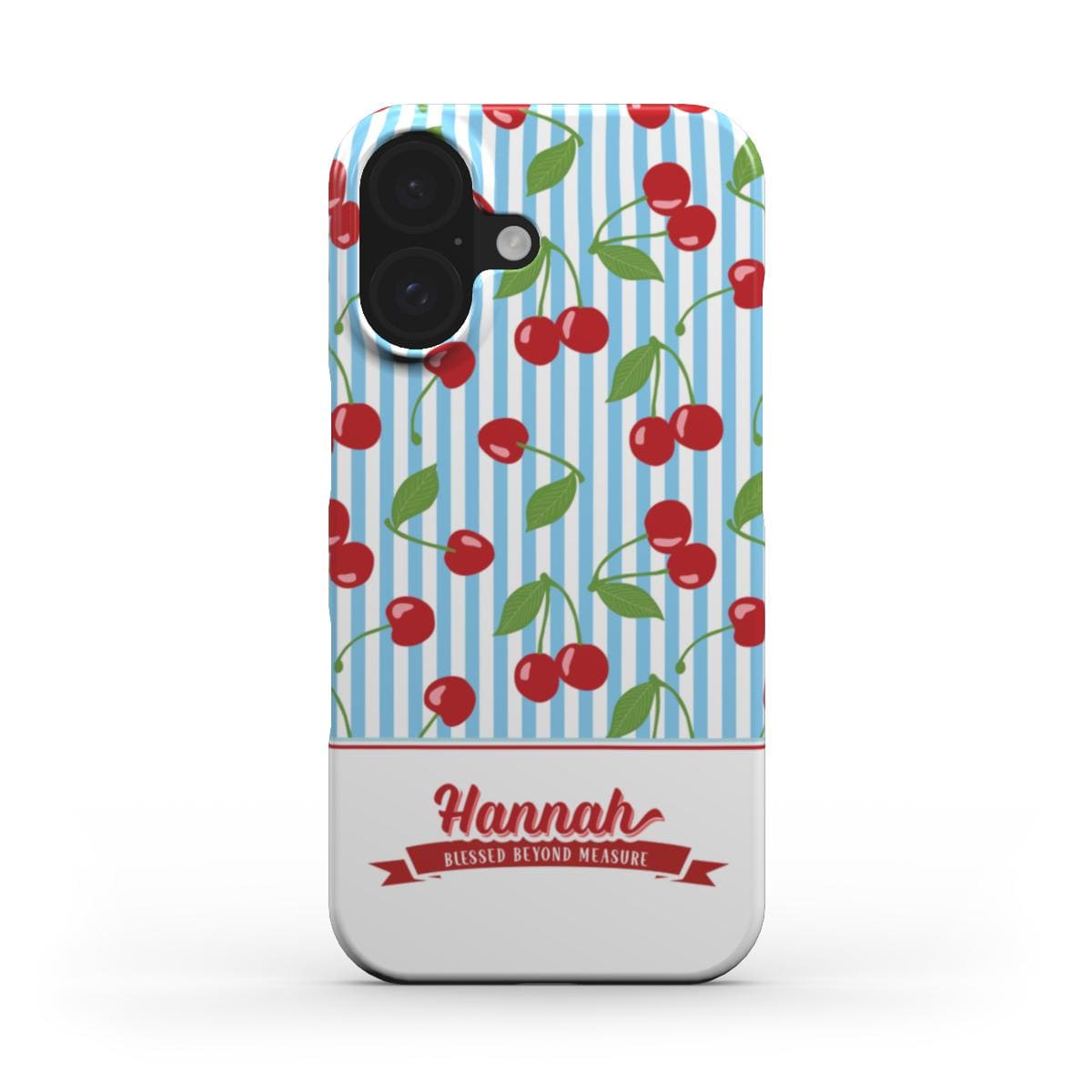 Classic Cherry Stripes - Snap Phone Case