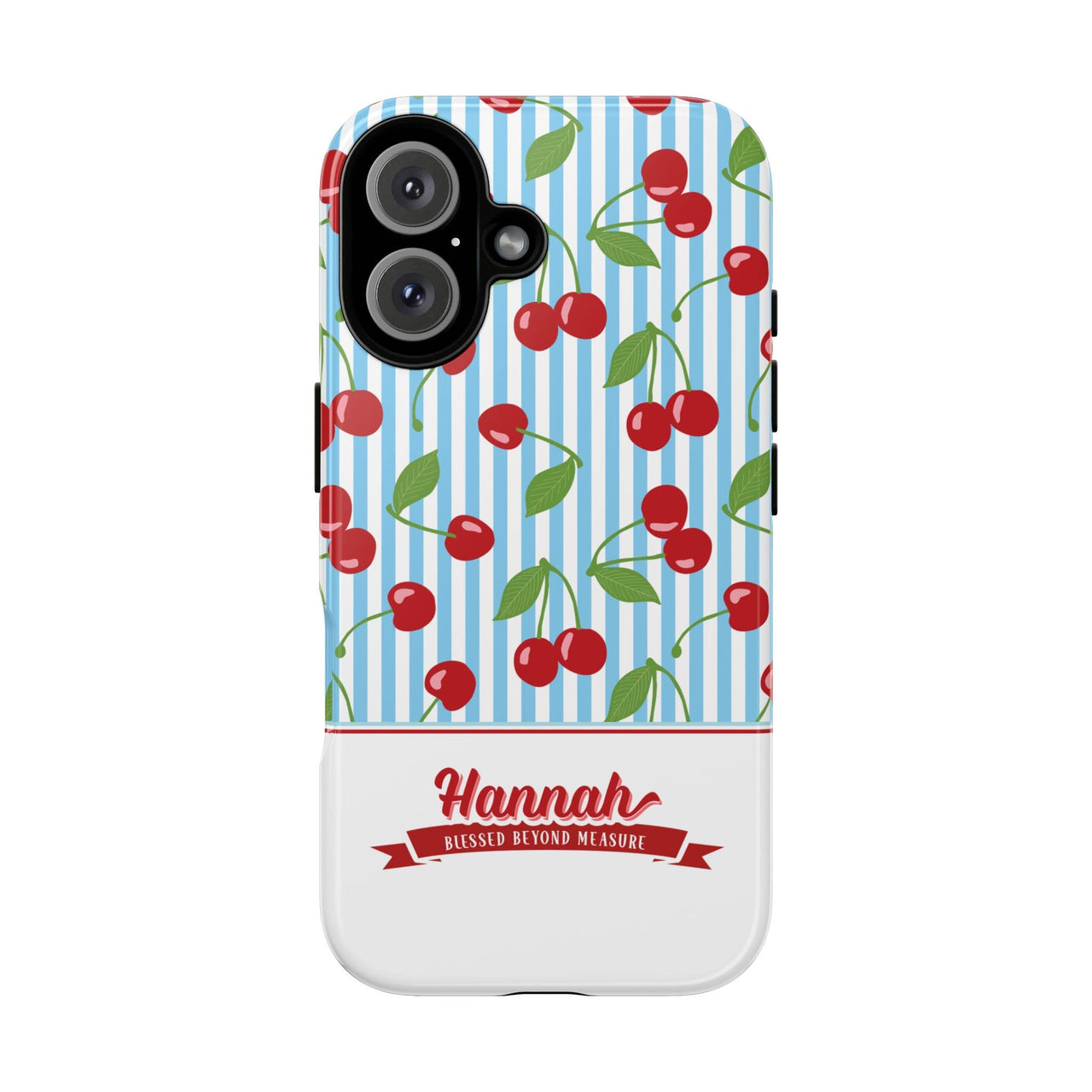 Classic Cherry Stripes - Tough Phone Case