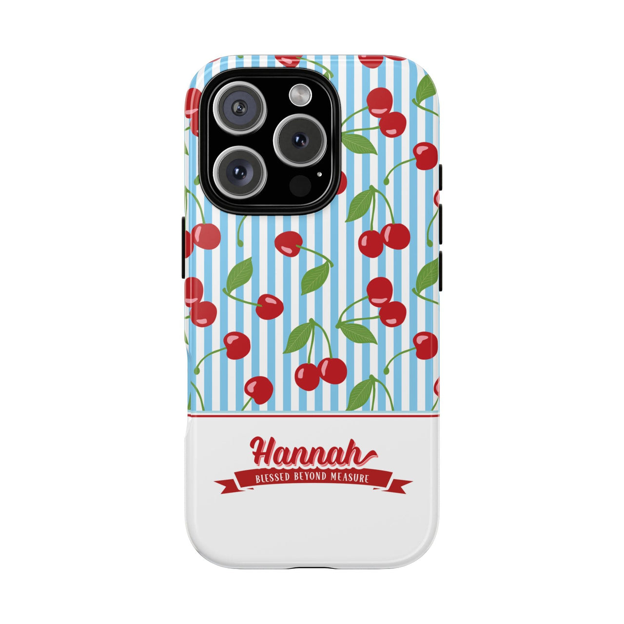 Classic Cherry Stripes - Tough Phone Case