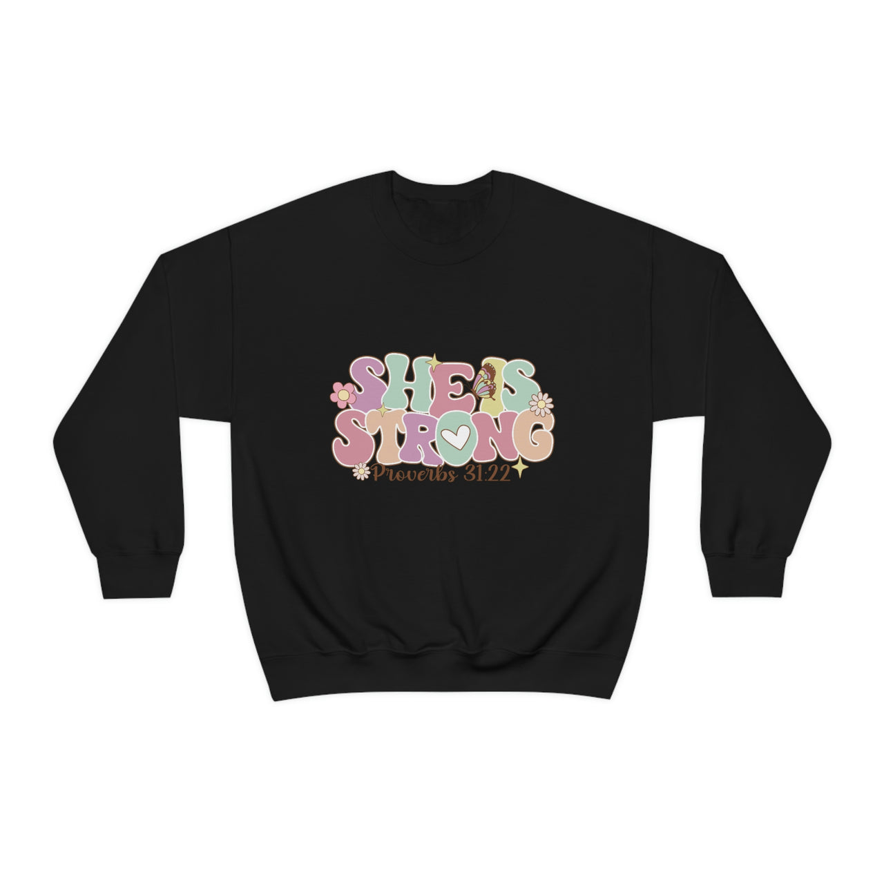 She Is Strong Unisex Heavy Blend™ Crewneck Sweatshirt